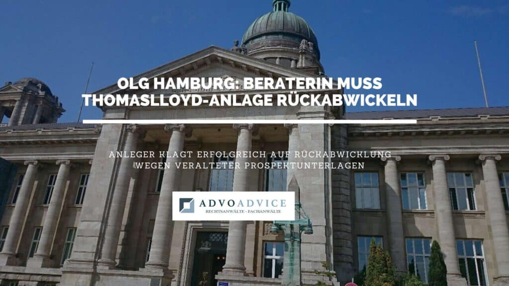 Erfolg für Anleger vor OLG Hamburg