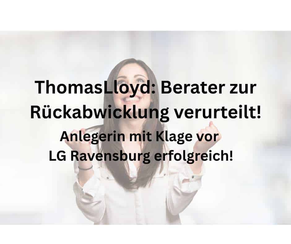 Erfolg in Sachen ThomasLloyd