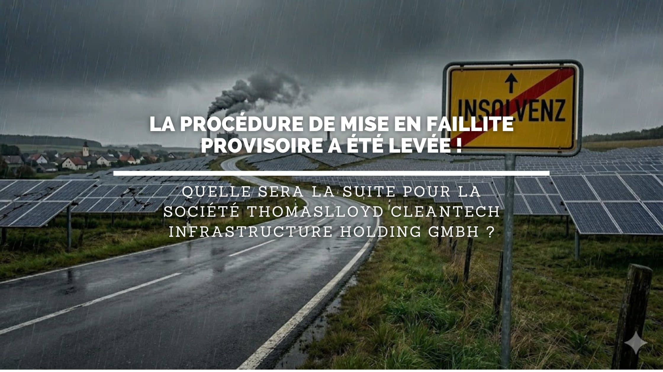 levée de la procédure d'insolvabilité provisoire